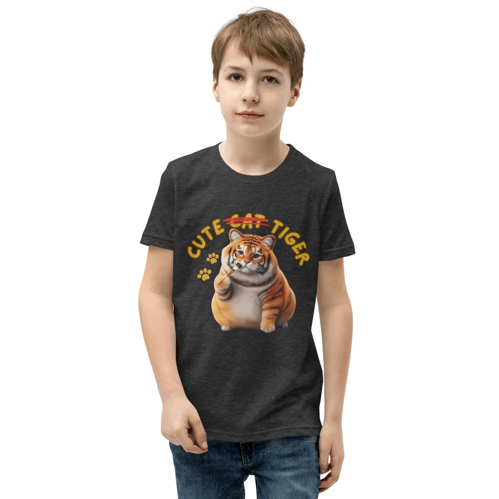 'Cute Not Cat But Tiger' Youth T-Shirt 🐱🐯😄 product image (45)