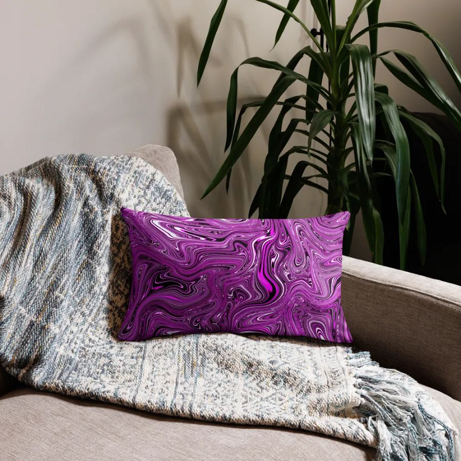 Premium Pillow Case - Purple and White Fluid Swirls product image (3)