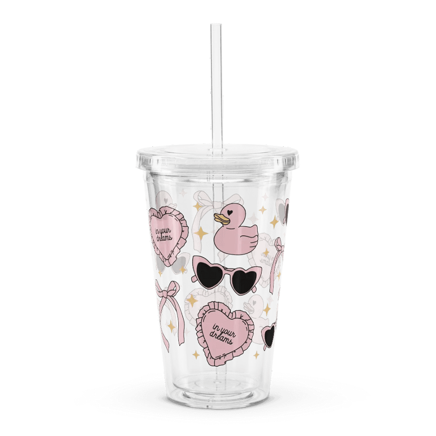 Coquette Girly Stuff Double Wall Clear Plastic Tumbler (16 oz) product image (3)