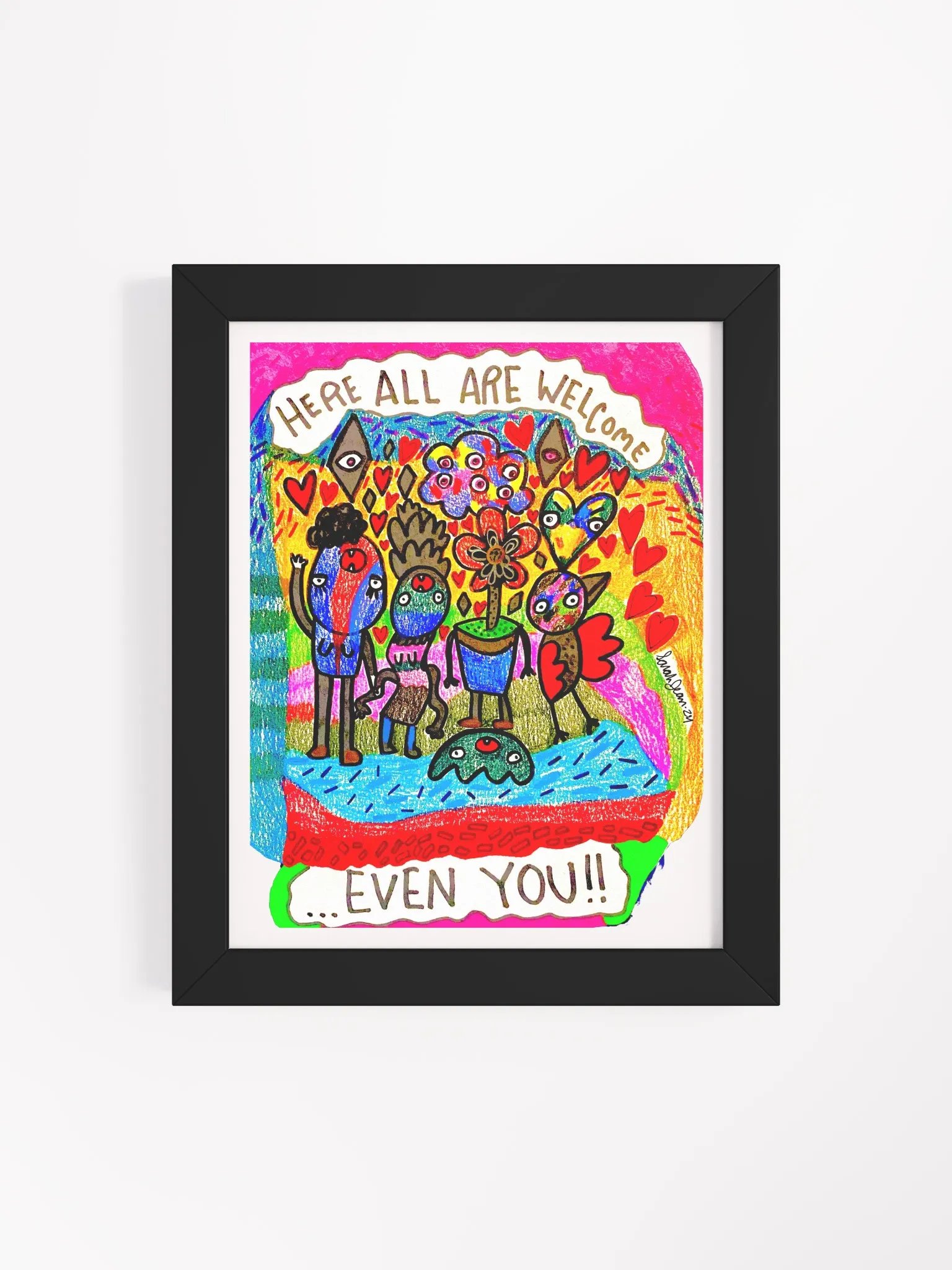 Here All Are Welcome... Even You! Framed Print product image (36)