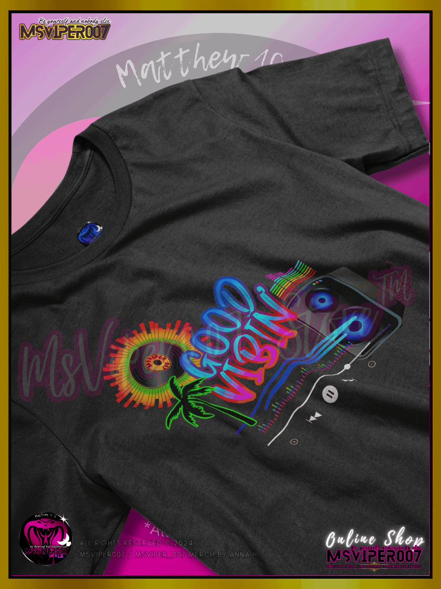 T-Shirt - MsViper007's "Good Vibin'™ [spectrum]" Gaming Comfort T-shirt By Anna H. product image (2)