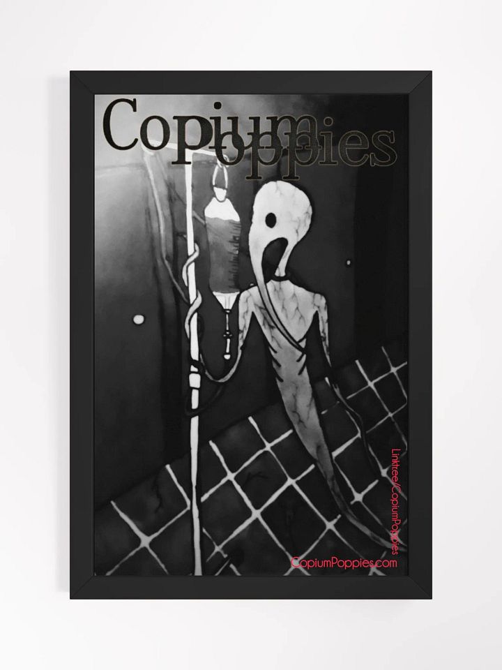 Copium Poppies - "Dmitry's Curse" (B&W Variant) Framed Poster product image (1)