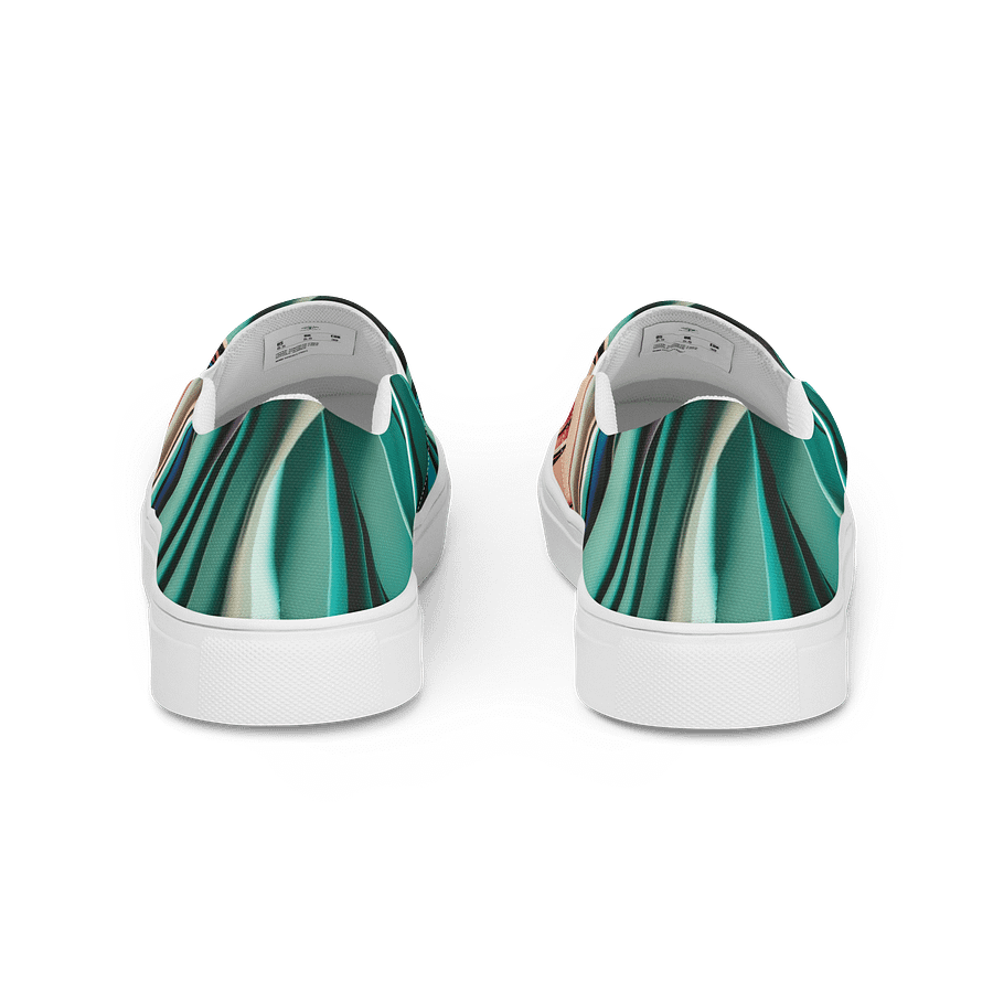 Graphic Grove Women's Slip-On Canvas Shoes: Abstract Art Meets Eco-Friendly Fashion product image (4)