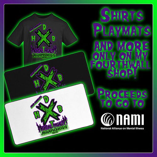 Hey hey everyone just a reminder that there are shirts and playmats available for our Mental Health Awareness 2025 hit up the...
