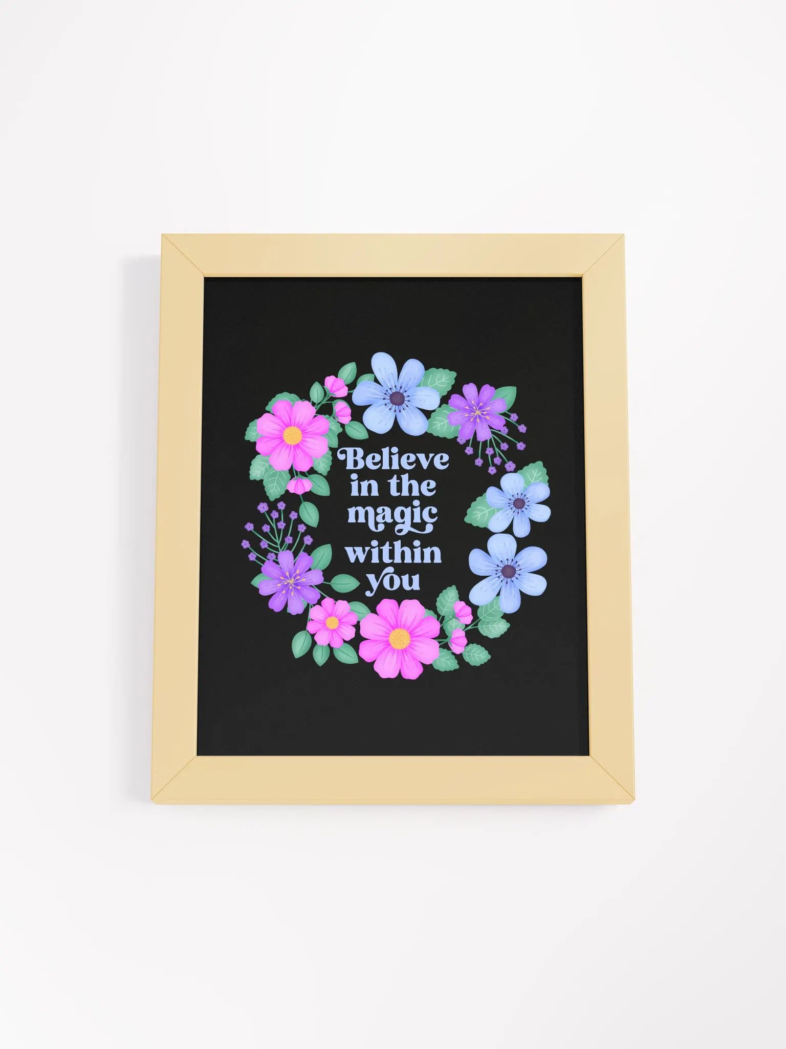 Believe in the magic within you - Motivational Wall Art Black product image (4)