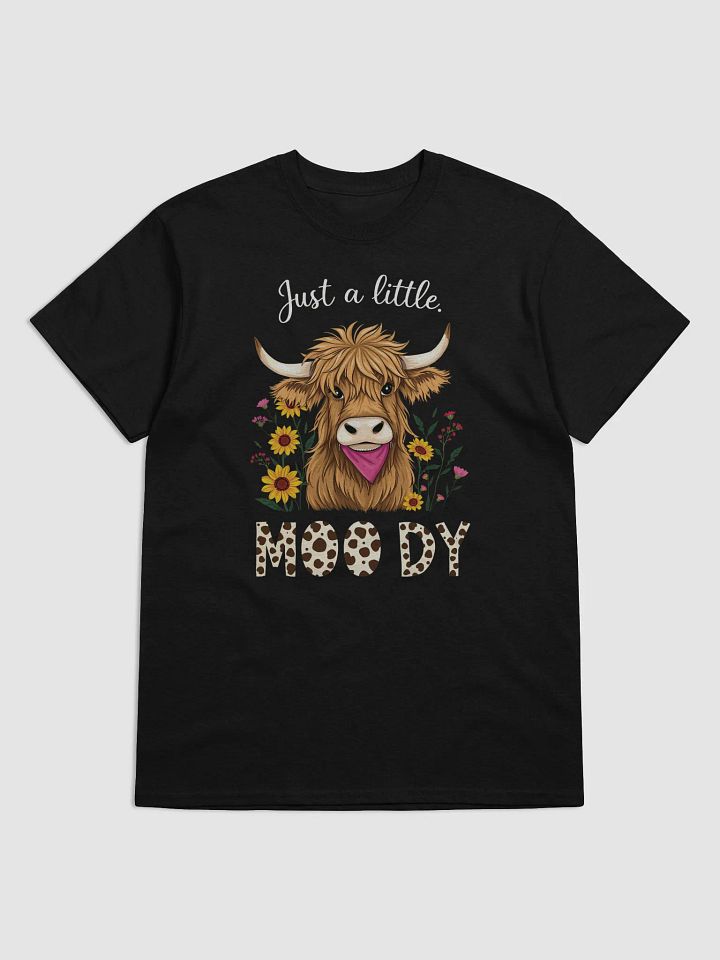 Just a Little Moody Highland Cow Easter T-Shirt product image (2)