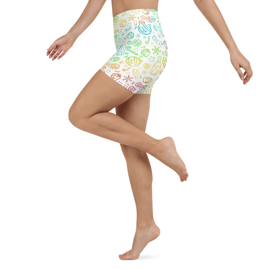 Limited Edition Christmas Rainbow Yoga Shorts product image (4)