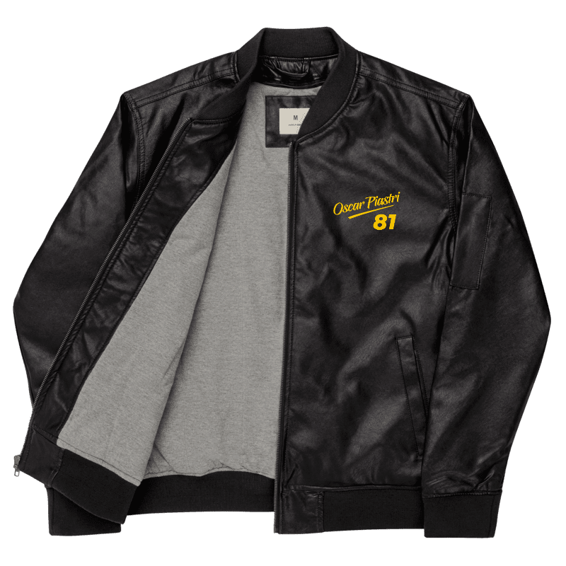 Oscar Piastri Leather Bomber Jacket Fan Edition product image (3)
