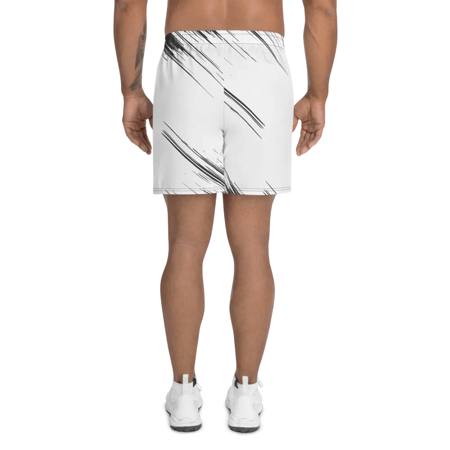 Hooves, Heart, and Harmony,Black and white background filled abstract 82-All-Over Print Athletic Shorts product image (4)