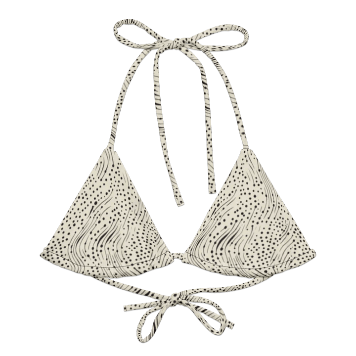 Midnight Drift Recycled Padded String Bikini Top – Bold Moves, Soft Impact product image (2)