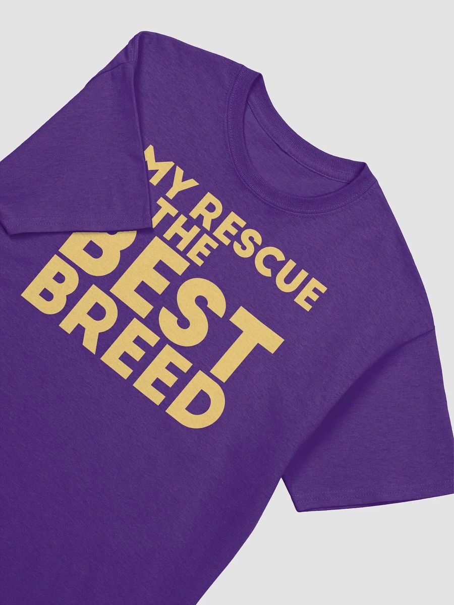 My Rescue is the Best Breed, Canary Yellow letters on Gildan 5000 T-Shirt product image (13)