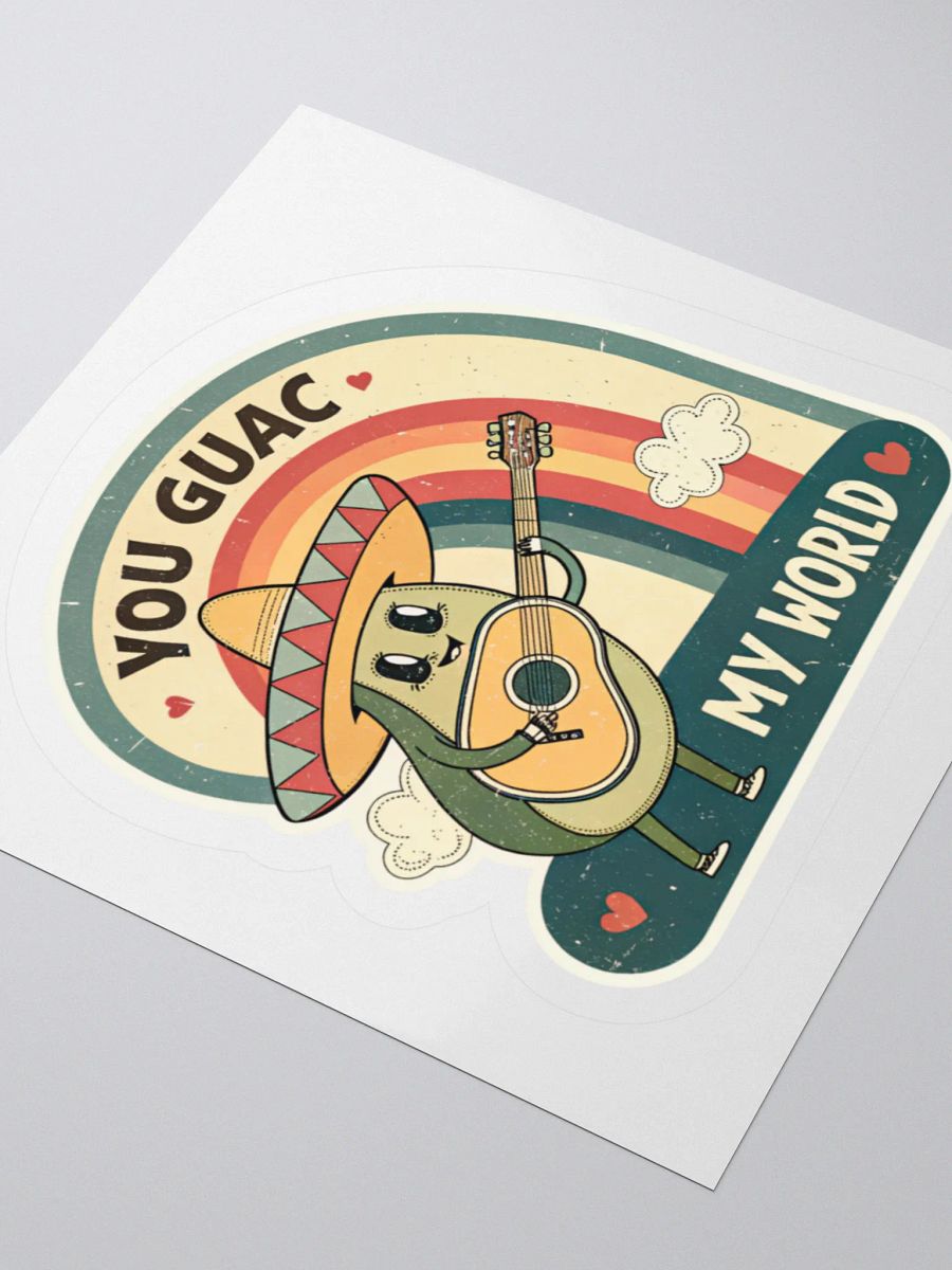 Guac My World Avocado Kiss Cut Sticker product image (8)