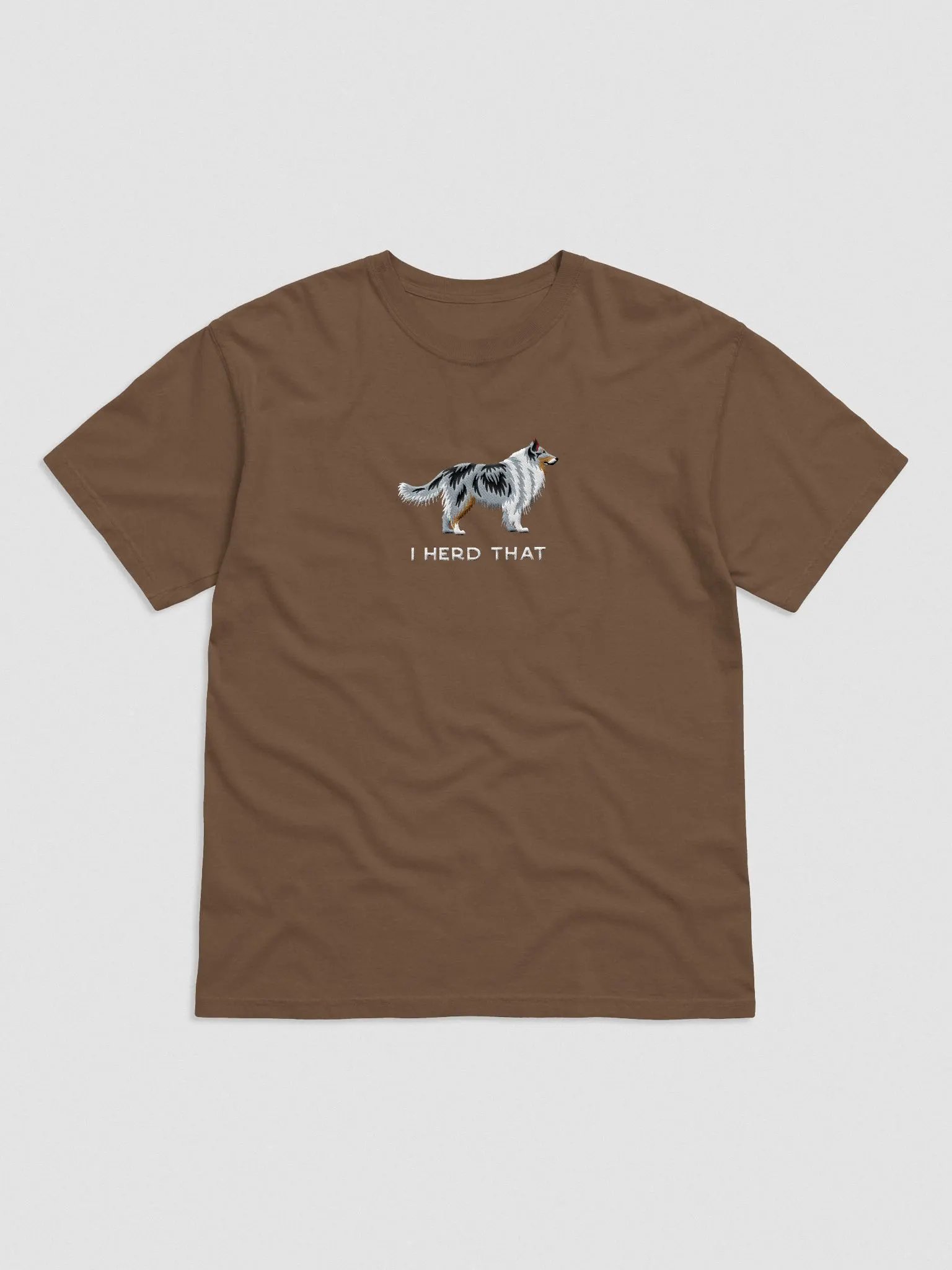 I Herd That T-Shirt(Embroidered) of a Shetland Sheepdog(Blue Merle) product image (4)