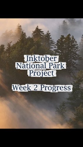 Week 2 down of my inktober national parks project - 17 more to go...
#art #artistsoninstagram  #protectourparks #nationalpark...