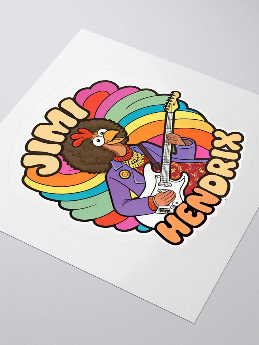 Groovy Jimi Hen-drix Guitarist Sticker product image (9)
