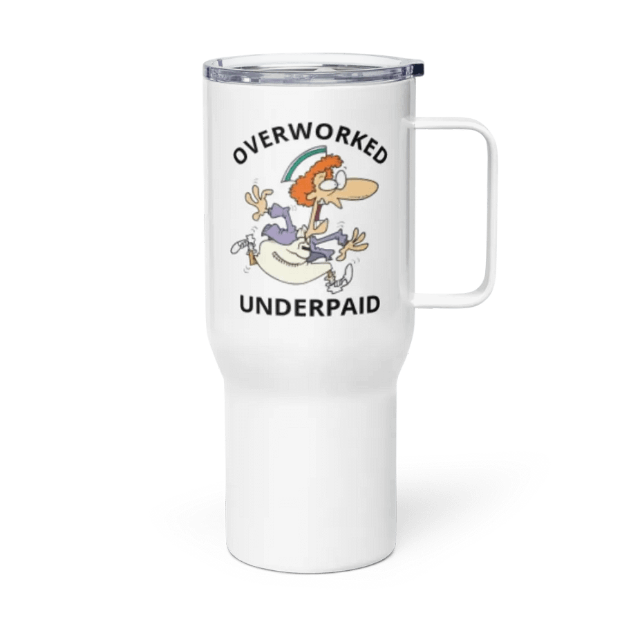 Ocerworked/Underpaid 25oz tumbler product image (3)