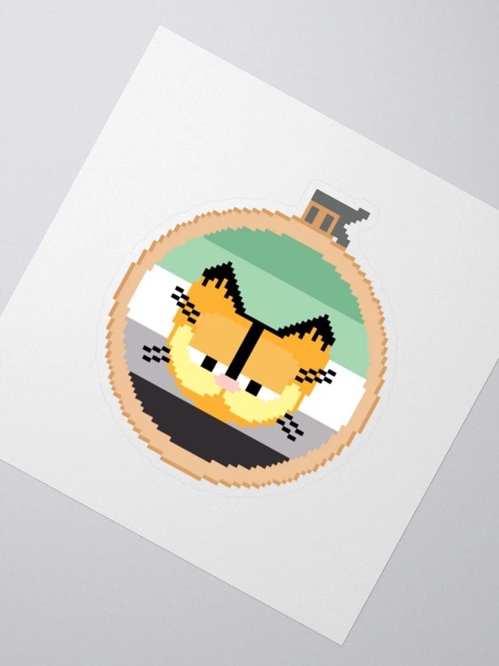 Garfield cross stitch sticker (aromantic) product image (2)