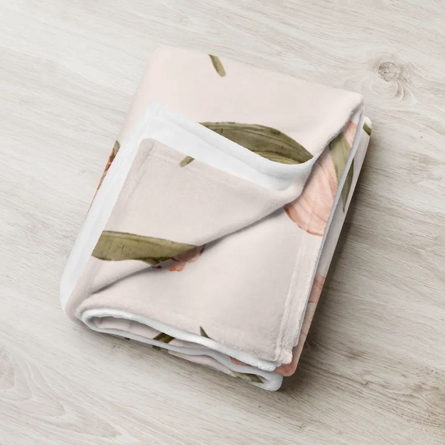 Velvet blanket with pink tulips product image (18)