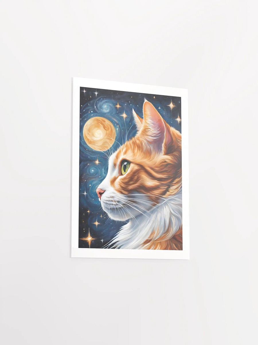 Cosmic Van Gogh Cat Profile Poster product image (5)