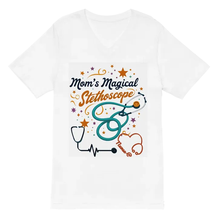 Mom's Magical Stethoscope V-Neck Tee product image (2)