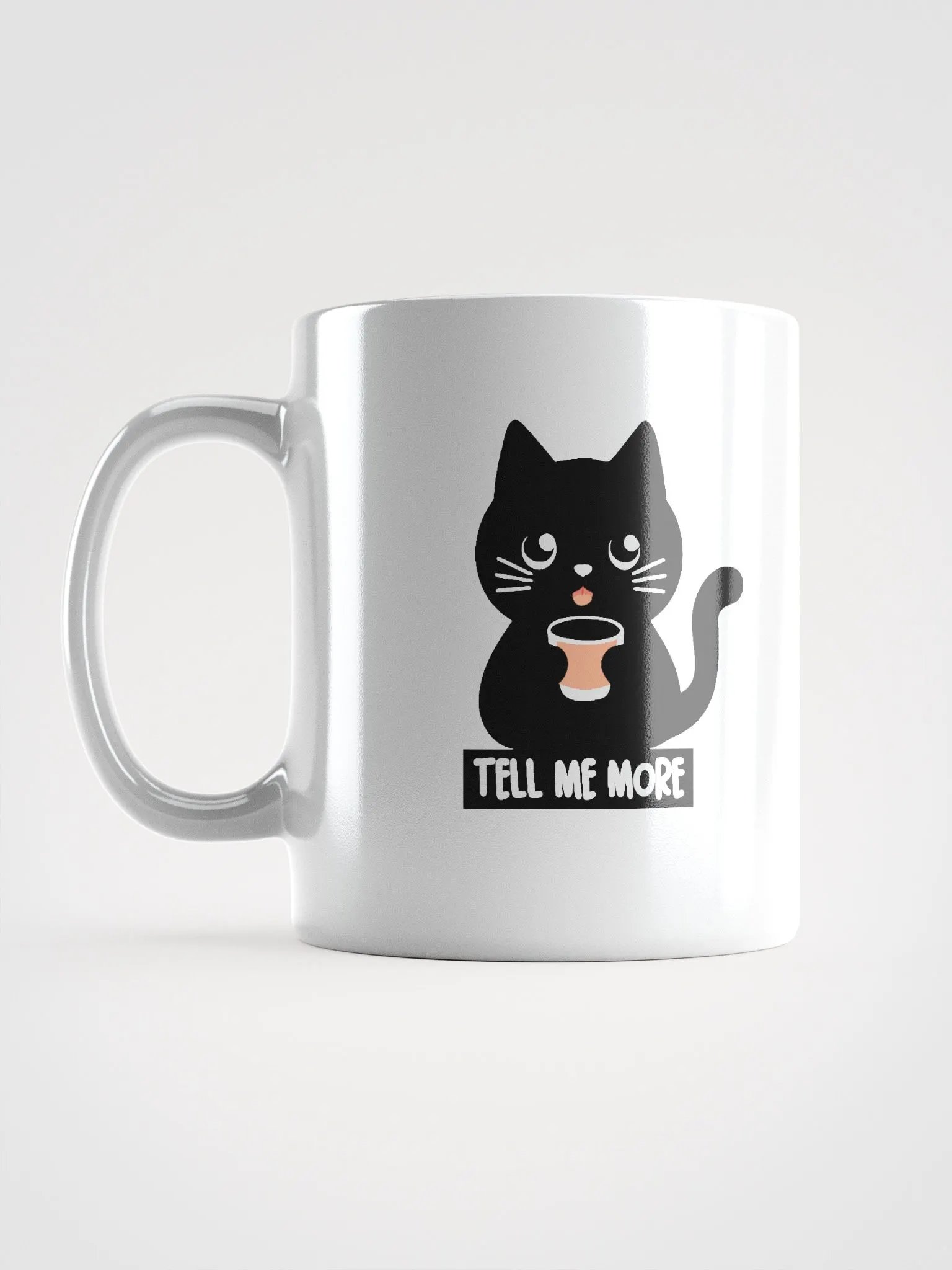 Tell Me More Black Cat Mug product image (16)