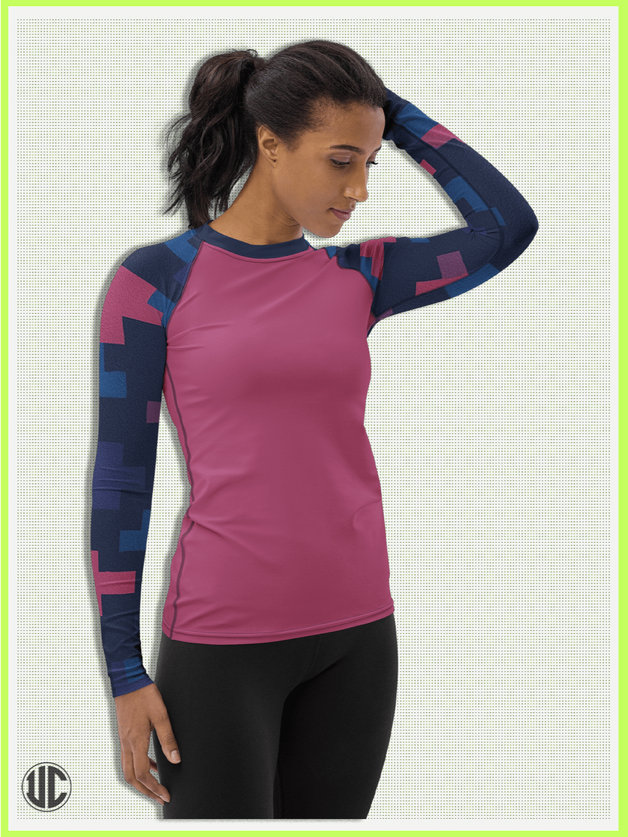 Jin’s Urban Digital Camo – Women’s Rash Guard product image (4)
