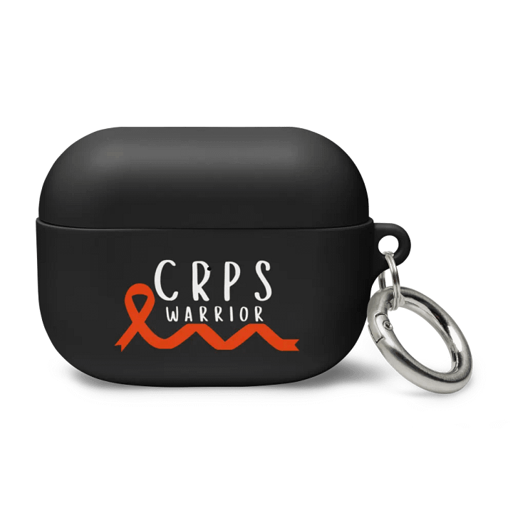 CRPS Warrior Bottom Ribbon Airpods Case- White Print product image (1)