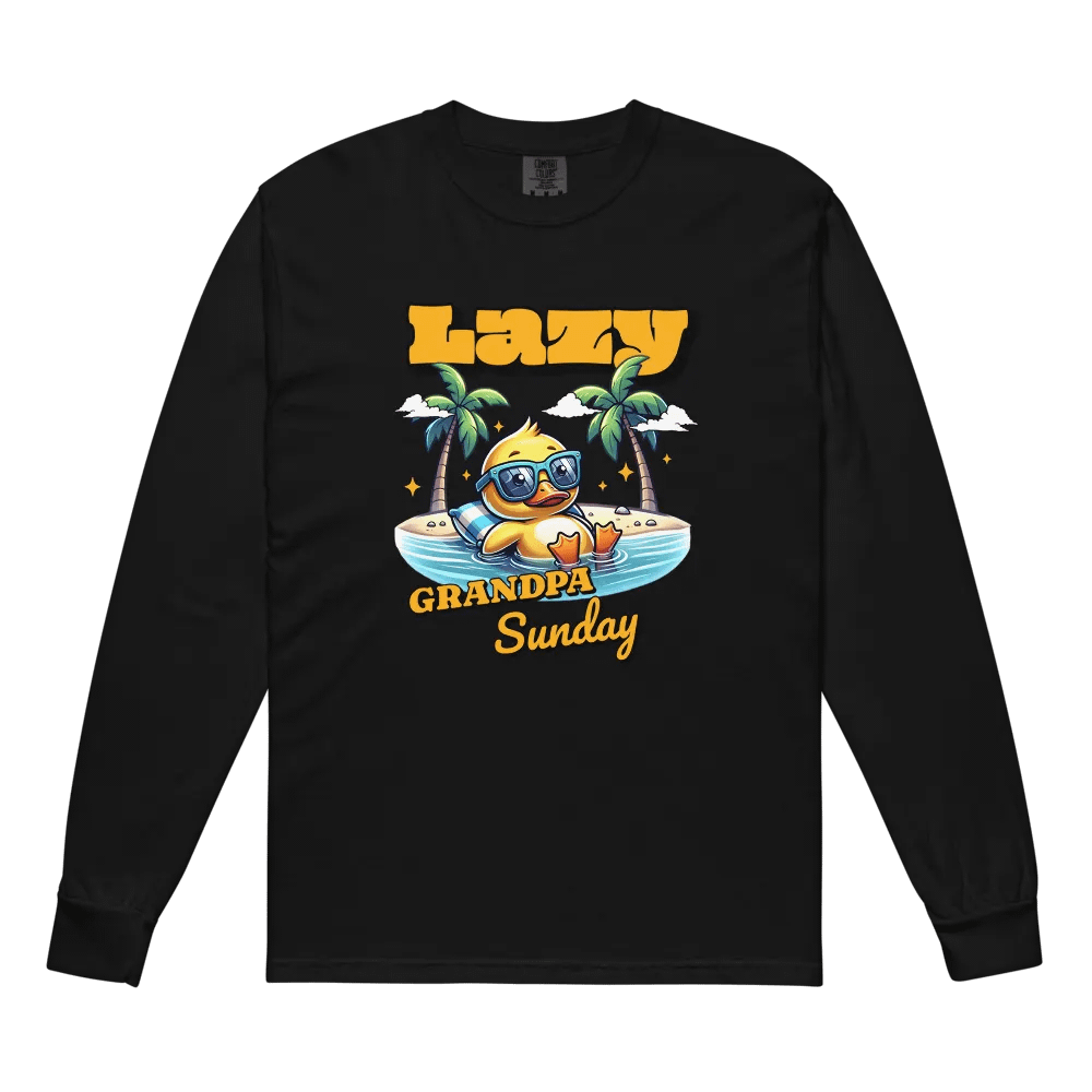 Lazy Grandpa Sunday Duck Long Sleeve Shirt product image (2)