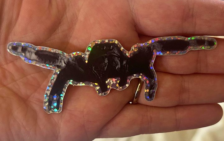 Shorti the short man glitter sticker product image (2)