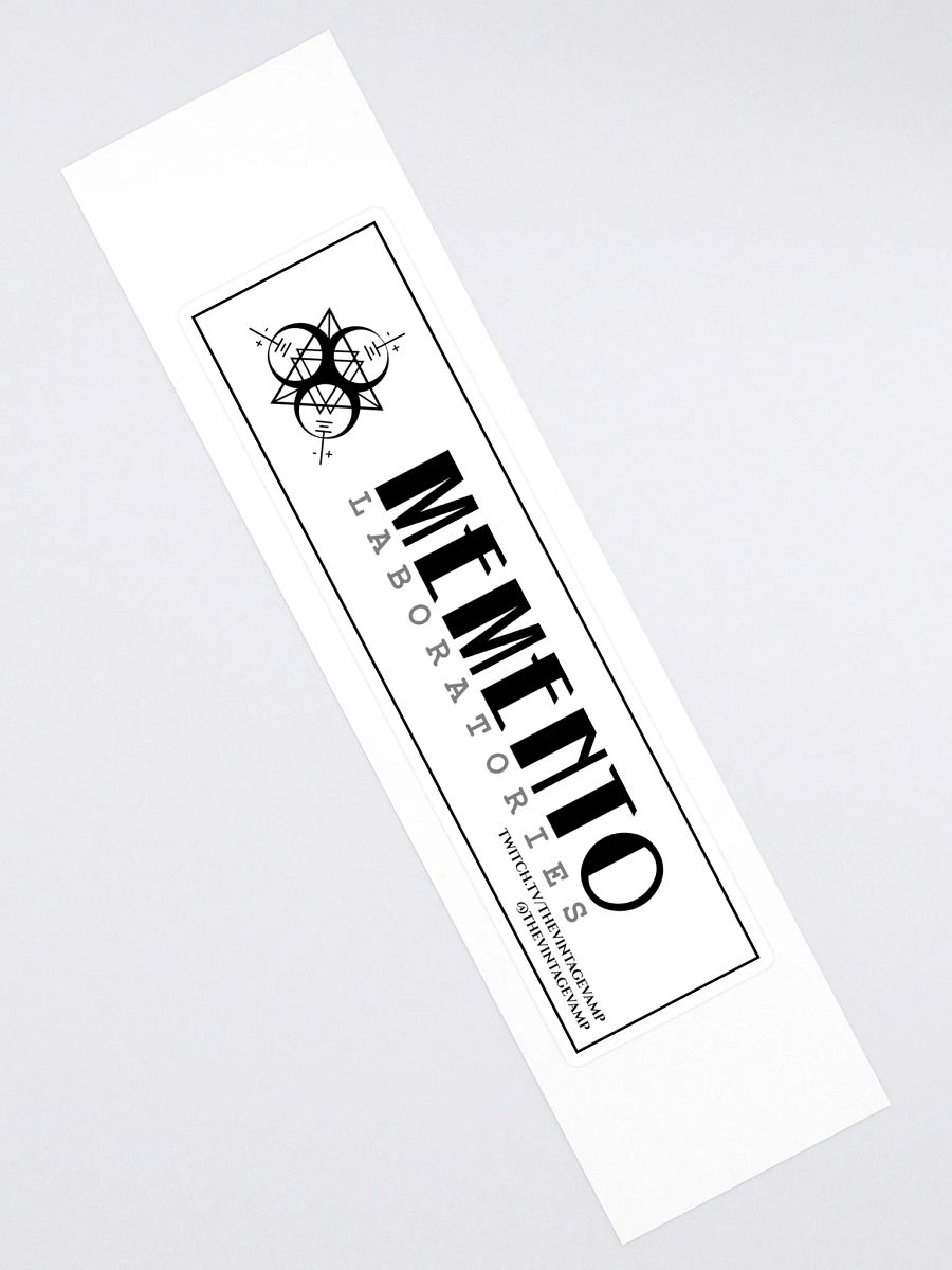 Memento Laboratories Logo [White] Bumper Sticker product image (2)
