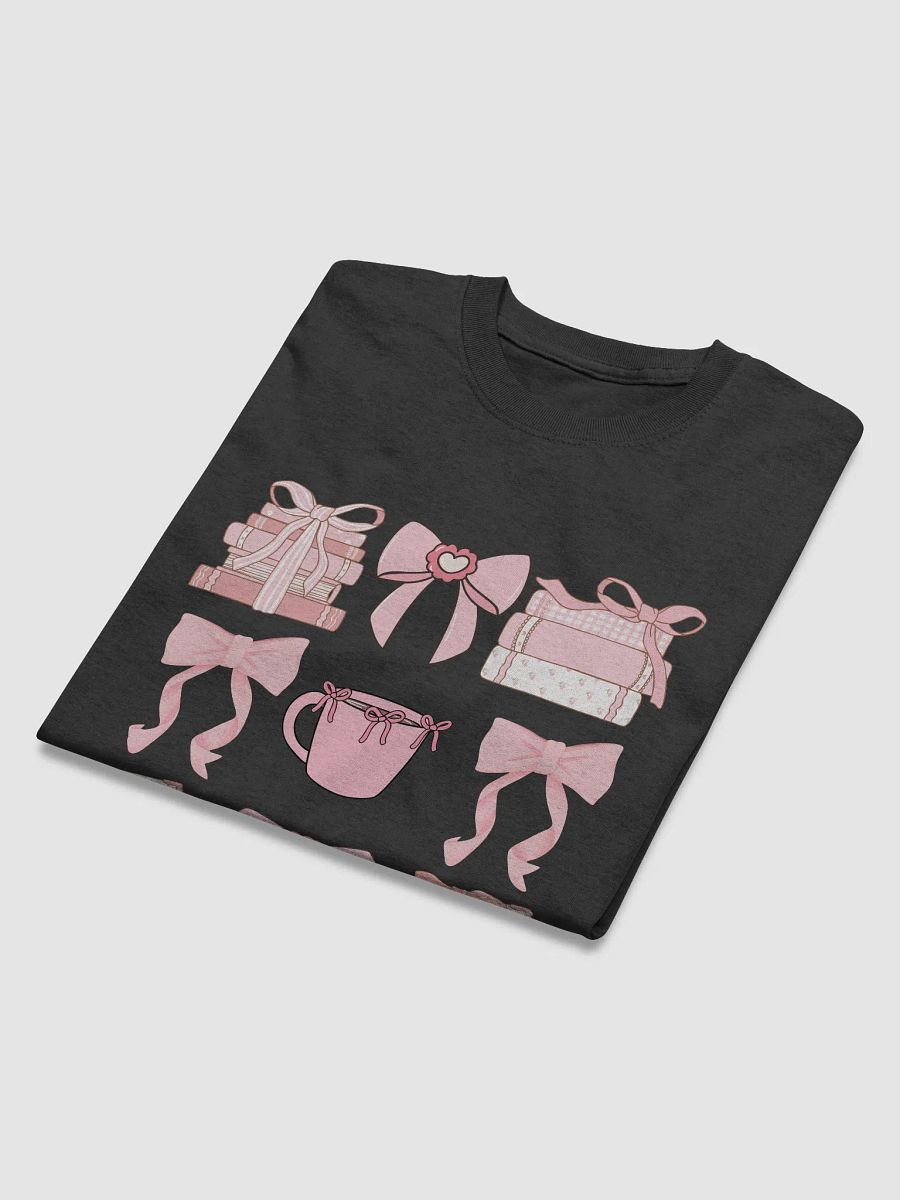 Cute and Decorative Pink Coquette Bow T-Shirt For Book Lovers product image (4)
