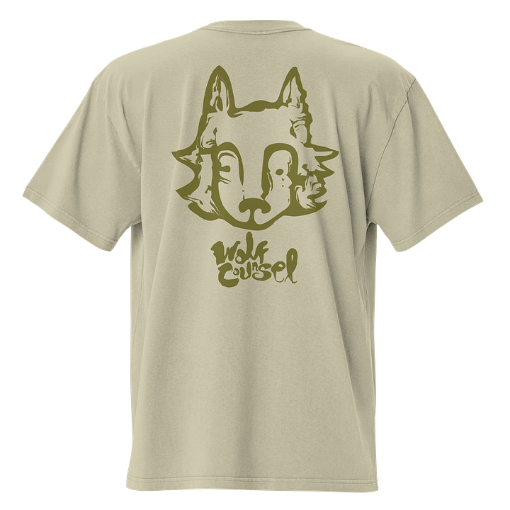 Wolf Counsel AS Colour Premium Oversized Faded T-Shirt (Back Patch) product image (2)
