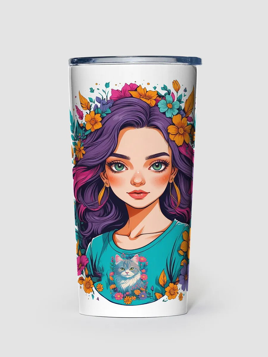 Bloomcore Flower Girl 20 oz Stainless Steel Tumbler - White - v2 product image (1)