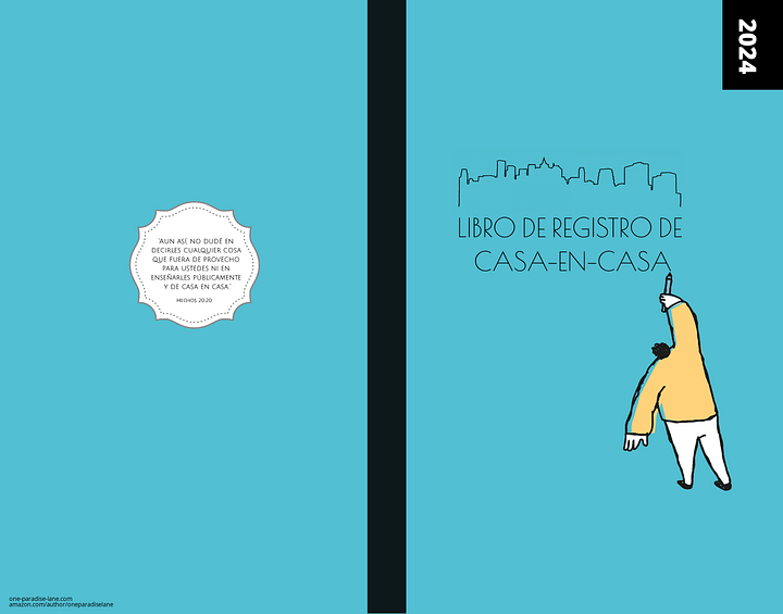 2024 De Casa en Casa | Libro de Registro | Hombre Grande | Turquesa product image (1)