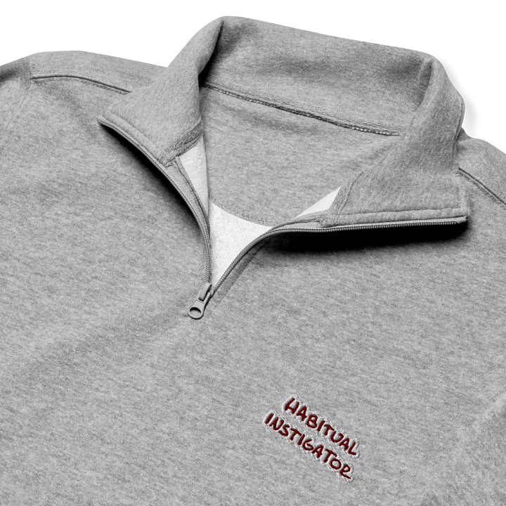HABITUAL INSTIGATOR (maroon bubble design) embroidered quarter zip product image (6)