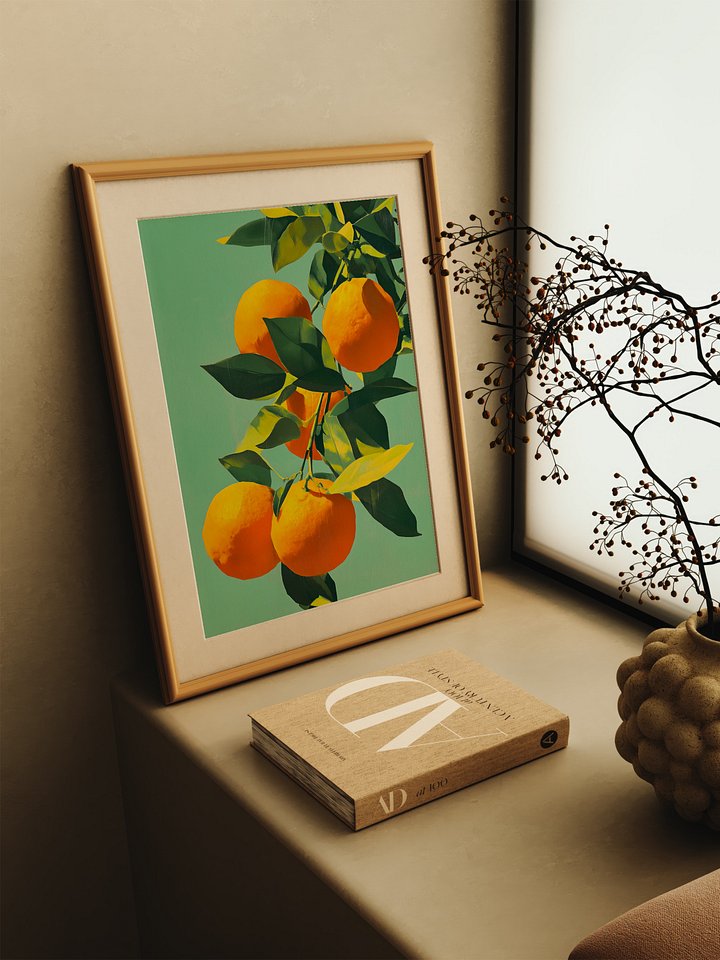 Vintage Italian Poster Art - ORANGE product image (2)
