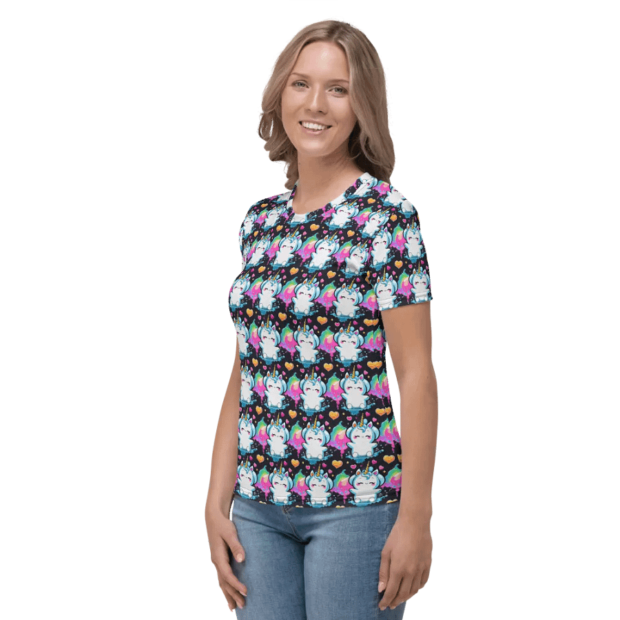 Kawaii Unicorn All Over Print T-shirt product image (4)