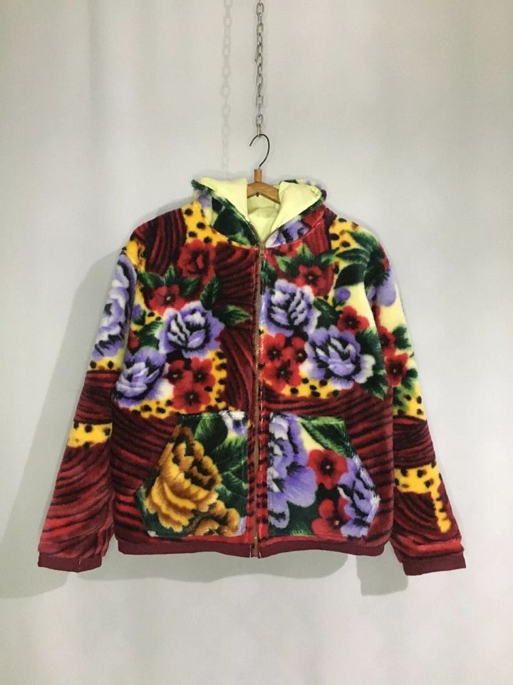 Upcycled Blanket Jacket Bomber Medium Japanese Distressed product image (1)