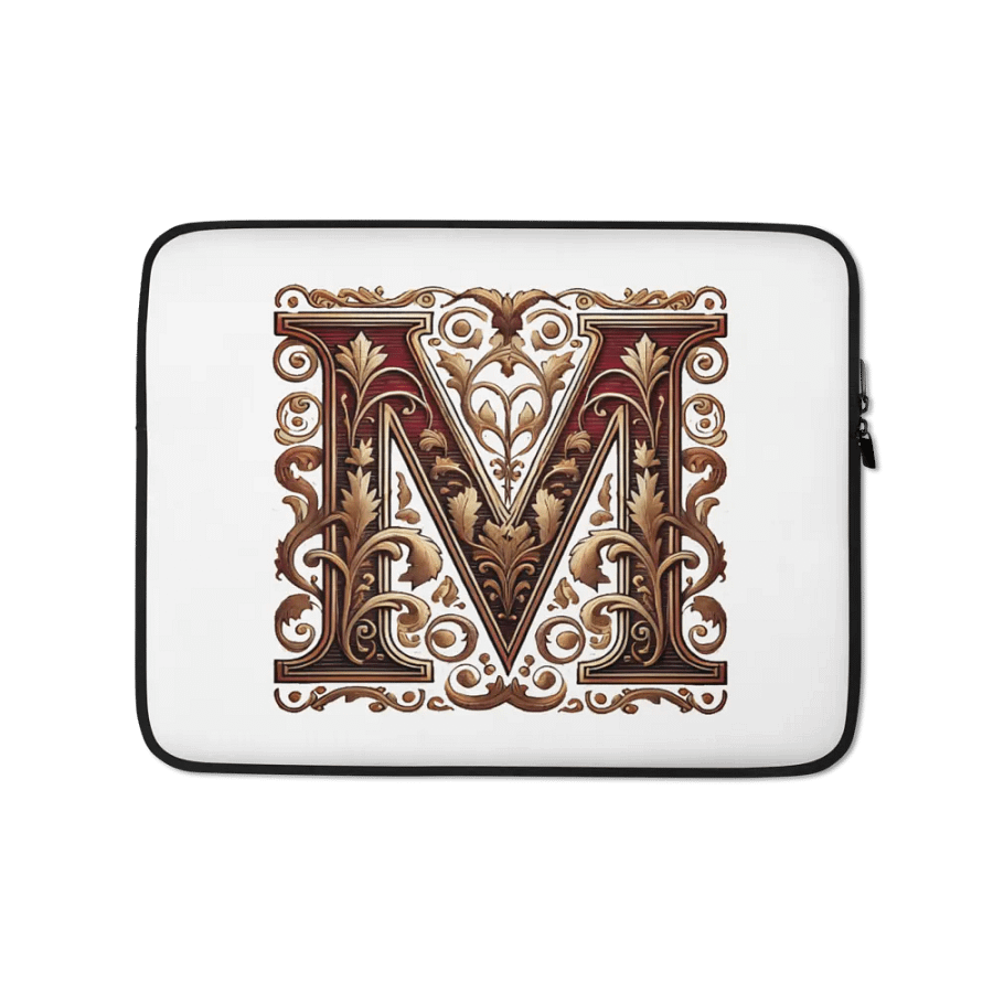 Ornate 'M' Laptop Sleeve product image (1)