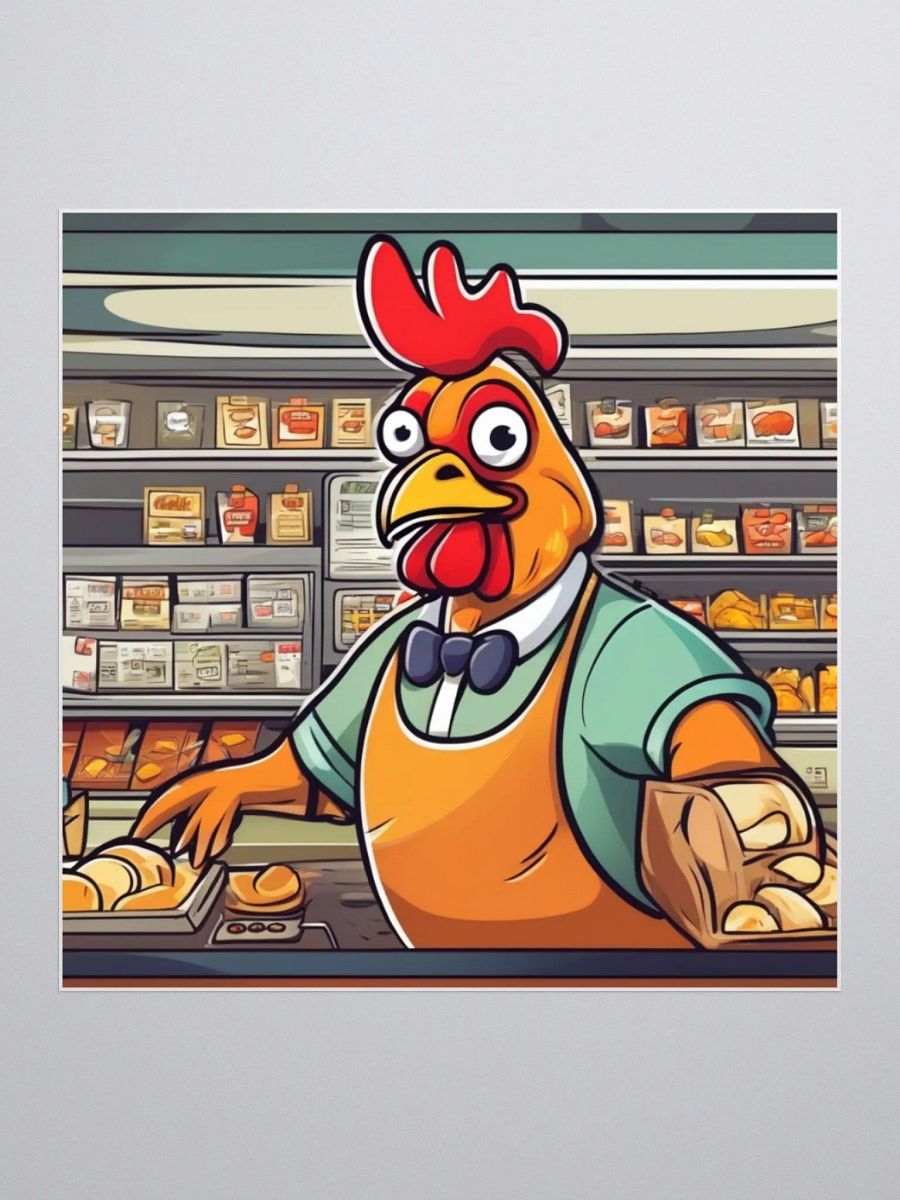 Bakery Rooster Kiss Cut Stickers product image (1)