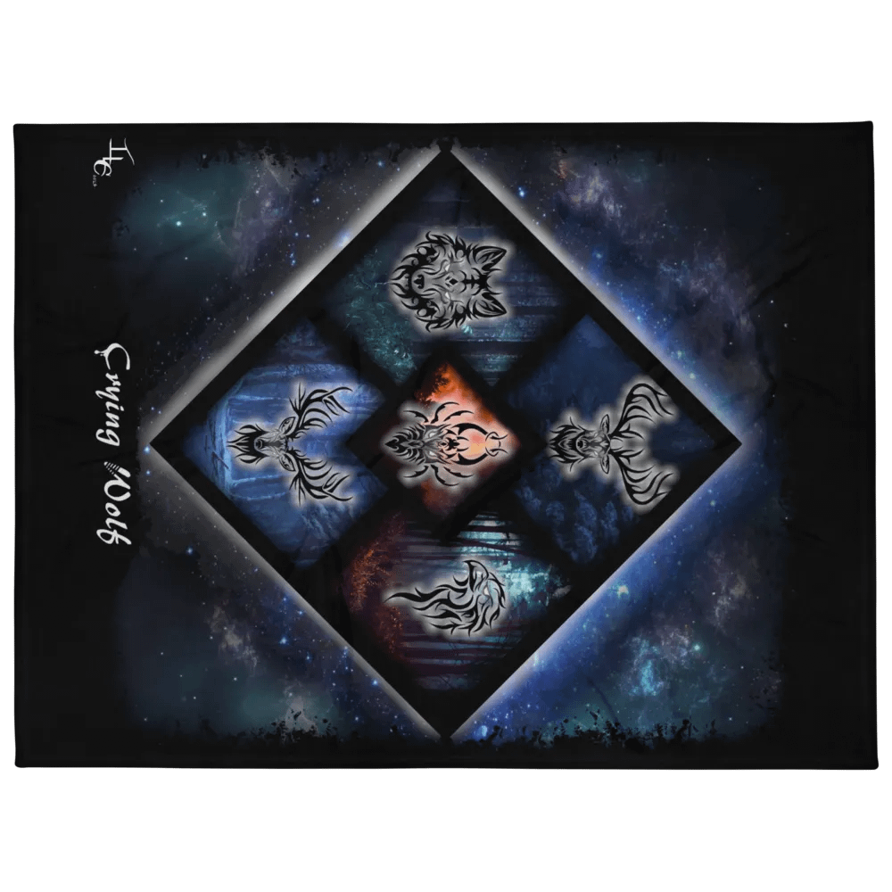 Crying Wolf Galaxy Blanket product image (1)
