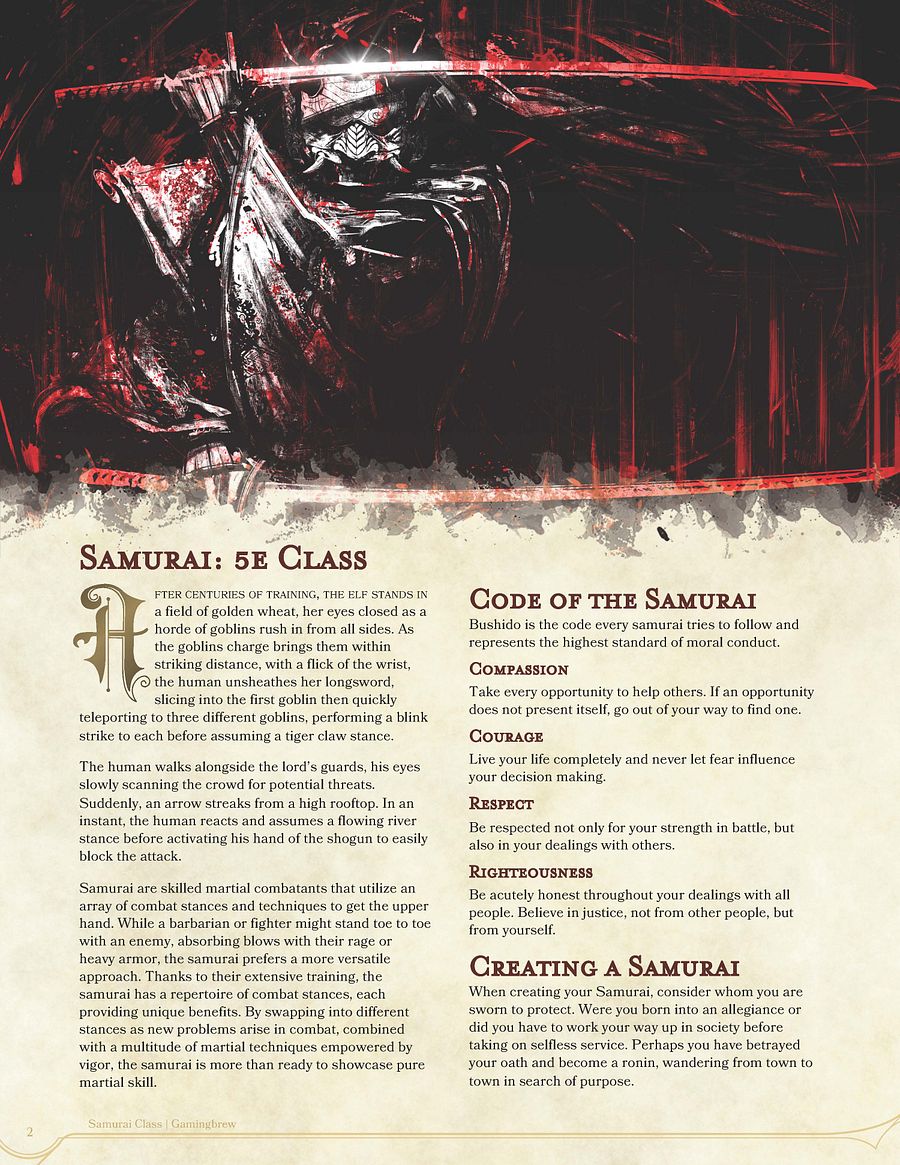 Samurai 5E Class (PDF) product image (3)