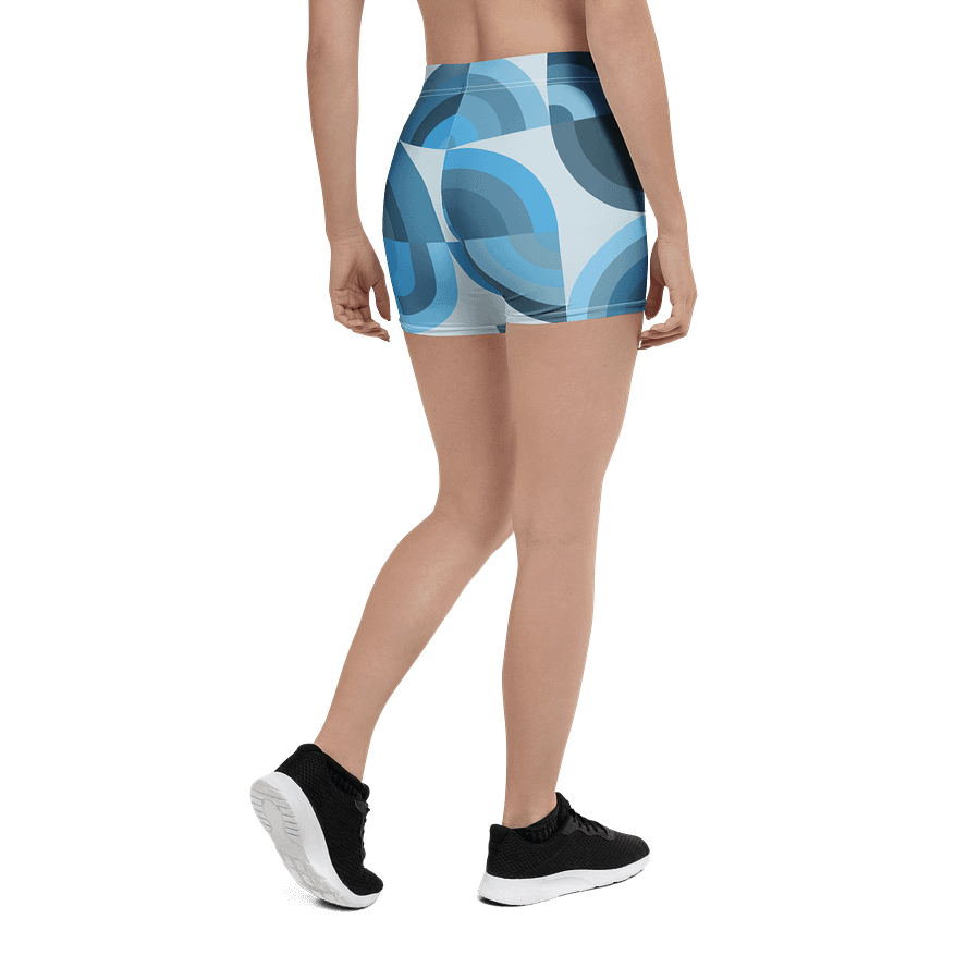 Swirling Blue Geometric All-Over Print Shorts product image (2)