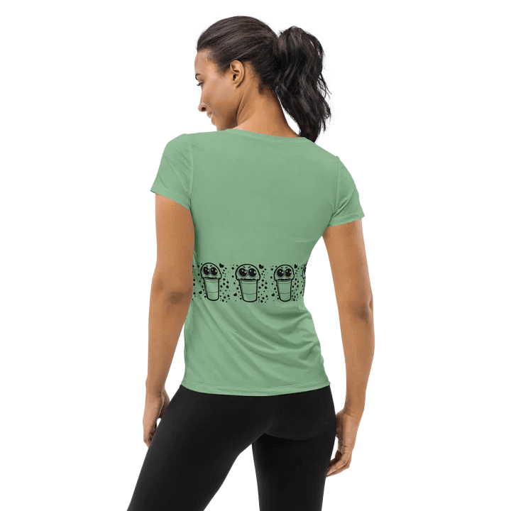 Whimsical Cup Character All-Over Print Women's Athletic T-Shirt product image (2)