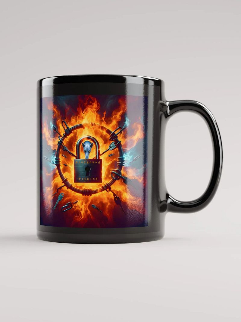 Greyhound Picking Fire mug