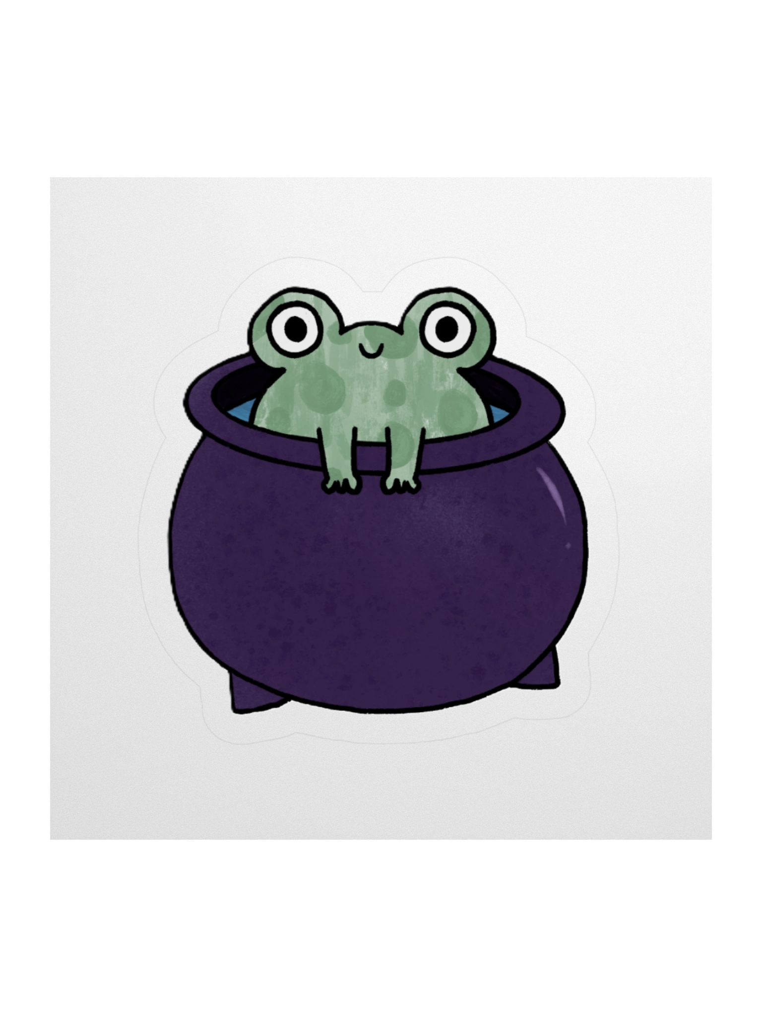 Froggy Cauldron Kiss Cut Stickers product image (2)