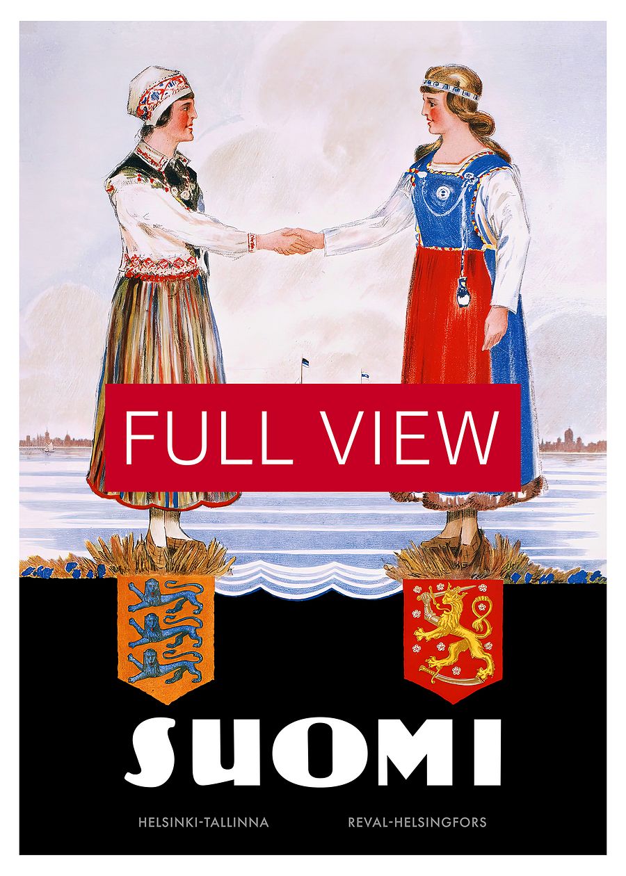 Estonia poster: Suomi. Finland - Estonia, 1920 — retro vintage travel poster, retro travel art, retro travel wall art product image (3)