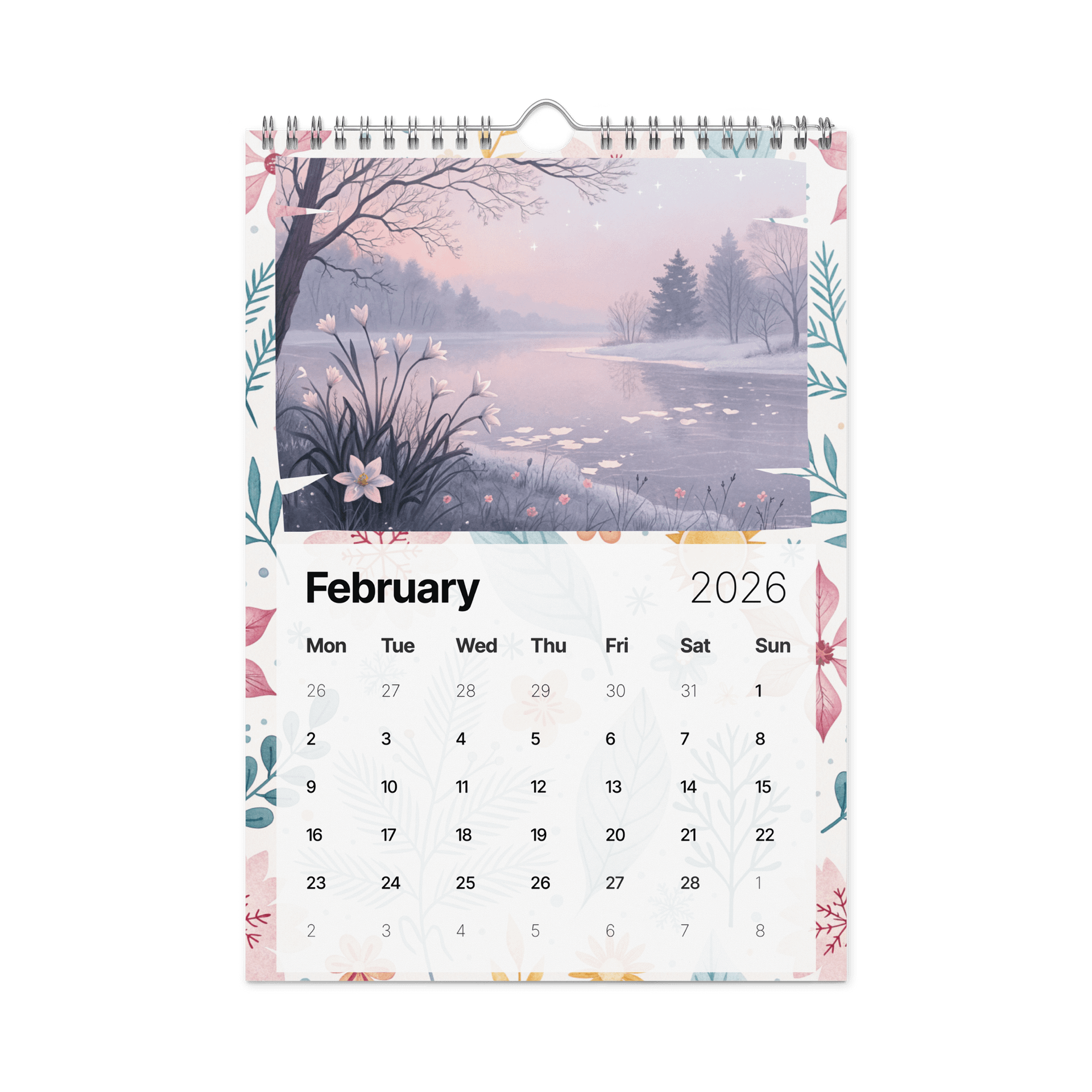 Watercolor Seasonal Scenes Wall Calendar 2026 – Dreamy, Magical, and Whimsical Surreal Landscape Art for Every Month product image (5)