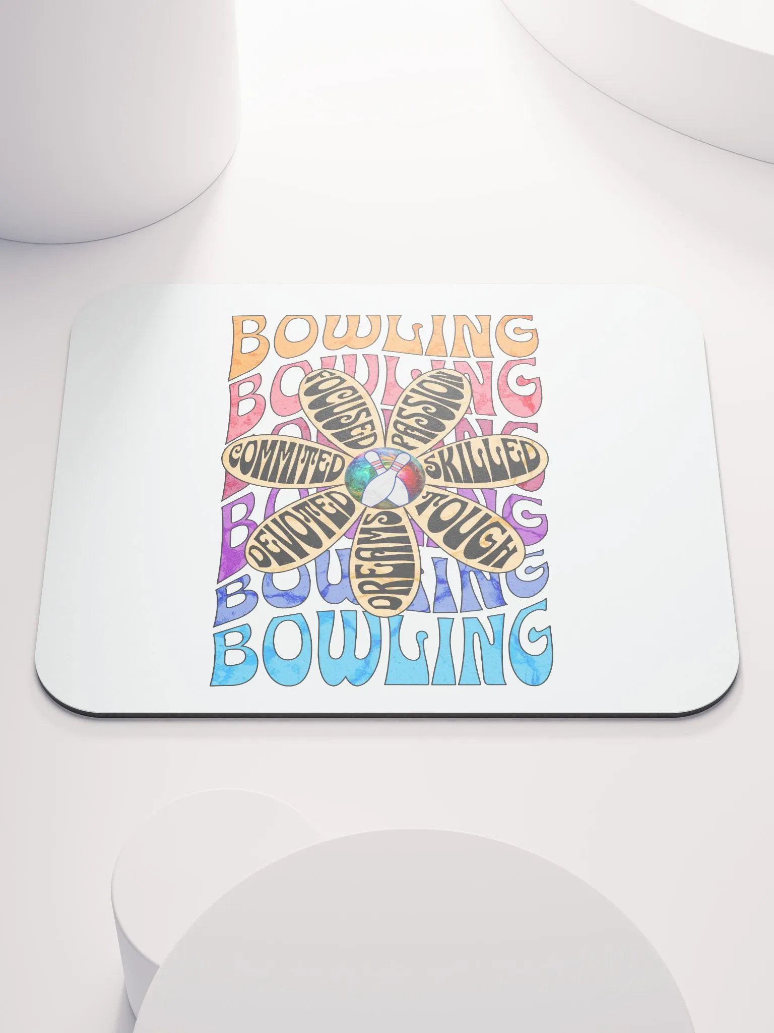 Flower Bowling Dreams Mouse Pad product image (1)