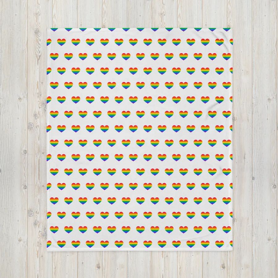 Rainbow Heart Blanket product image (5)